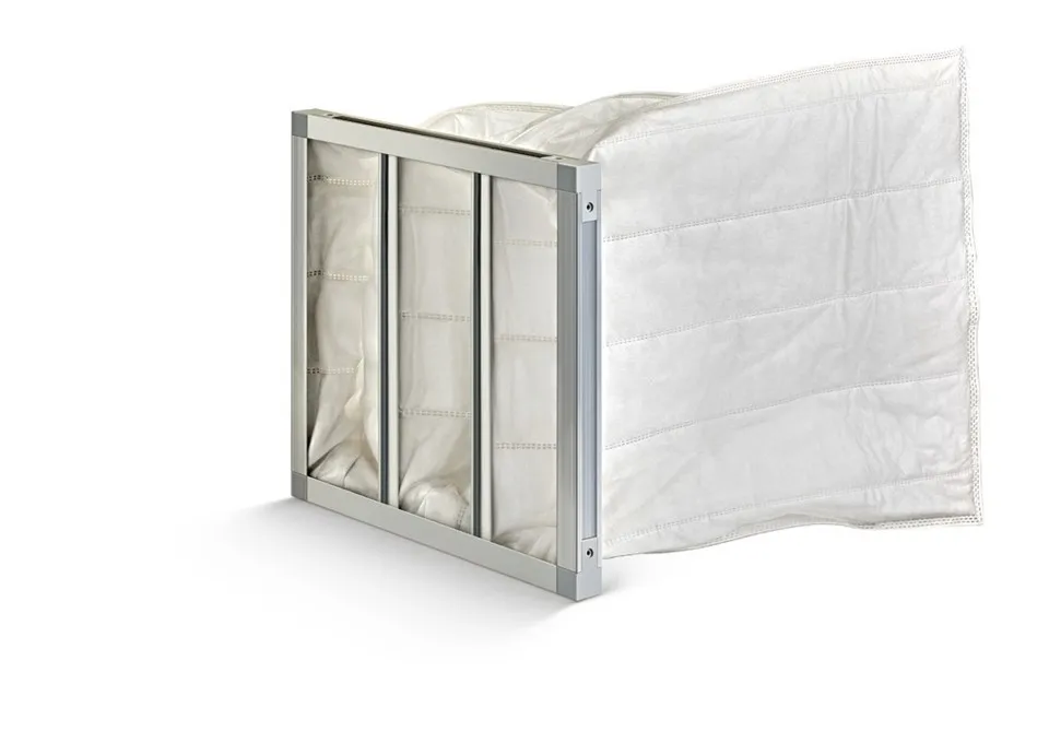 Filtre à sac HDC5/6 pour salle blanche Système de ventilation et de climatisation centralisé Filtre à efficacité moyenne