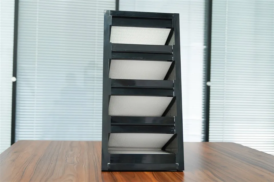 Type filtre à air du cadre W d'ABS de rendement élevé de grand volume V pour la pièce propre