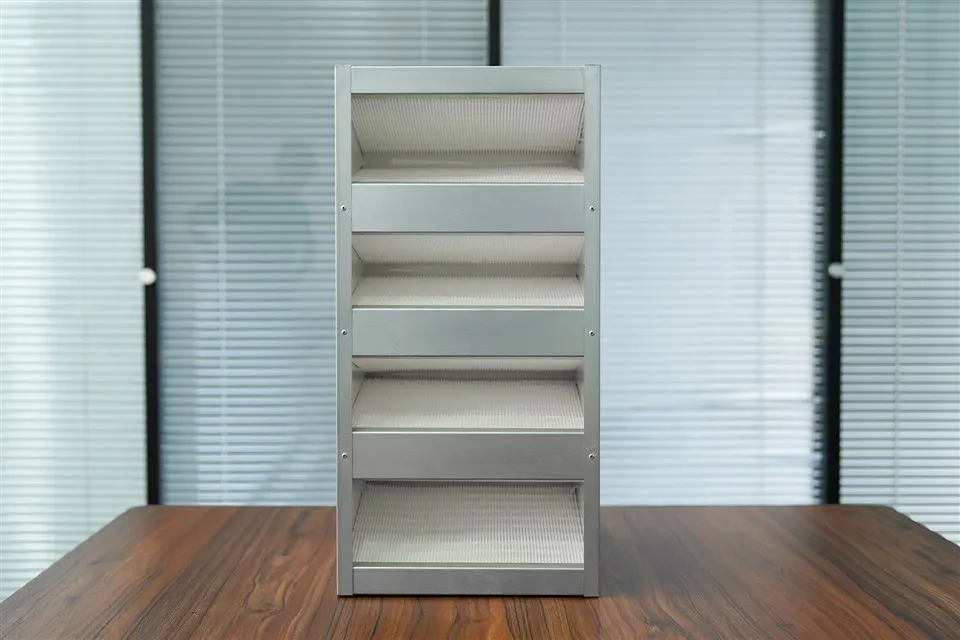 Filtre à cadre galvanisé à haute efficacité de type W du fabricant Filtre à air combiné à haute efficacité avec cadre en acier inoxydable